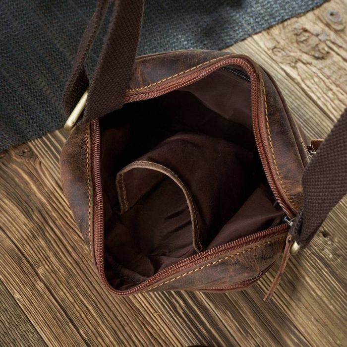 Brązowa torebka listonoszka na ramię Paolo Peruzzi T-63-HBR