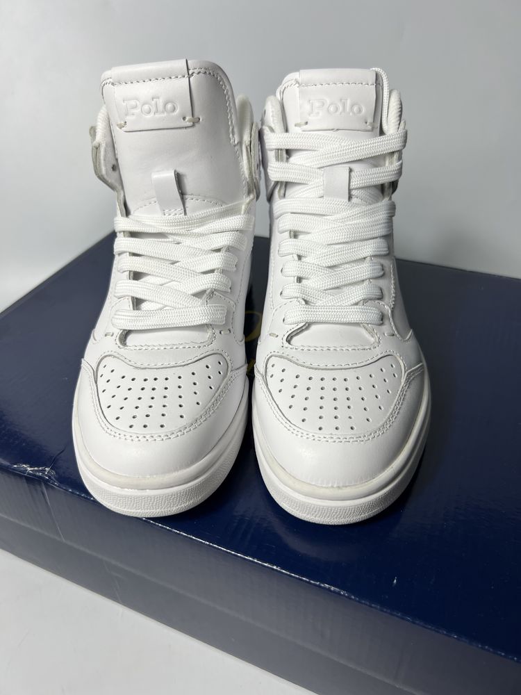 Nowe sneakersy dziecięce Polo Ralph Lauren białe skorzane 35 36 outlet