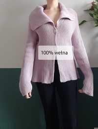Kardigan sweter L 100% wełna merino merino wool 100%