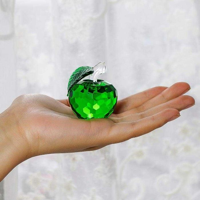 [Novo] Pisa Papel Vidro Cristal K9 Forma Maçã