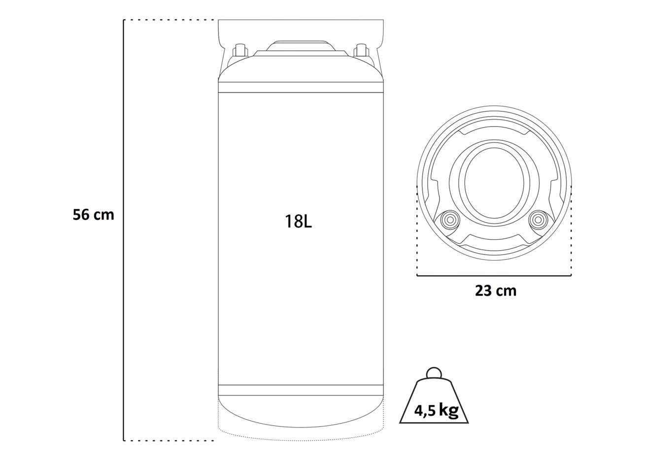 Keg Cornelius Pepsi Ball Lock 18L KLASA 1