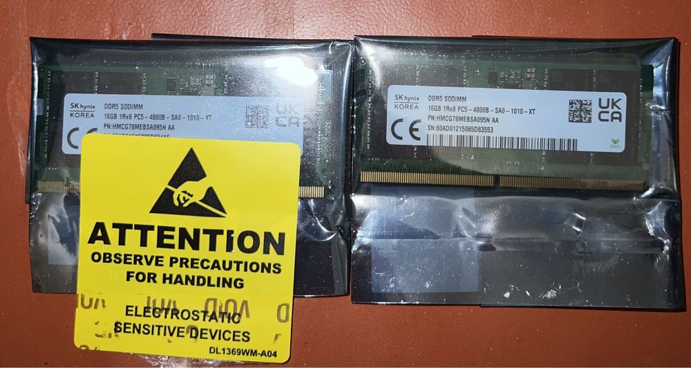 Память PC5-38400 DDR5-4800 2x16GB 4x16GB sodimm