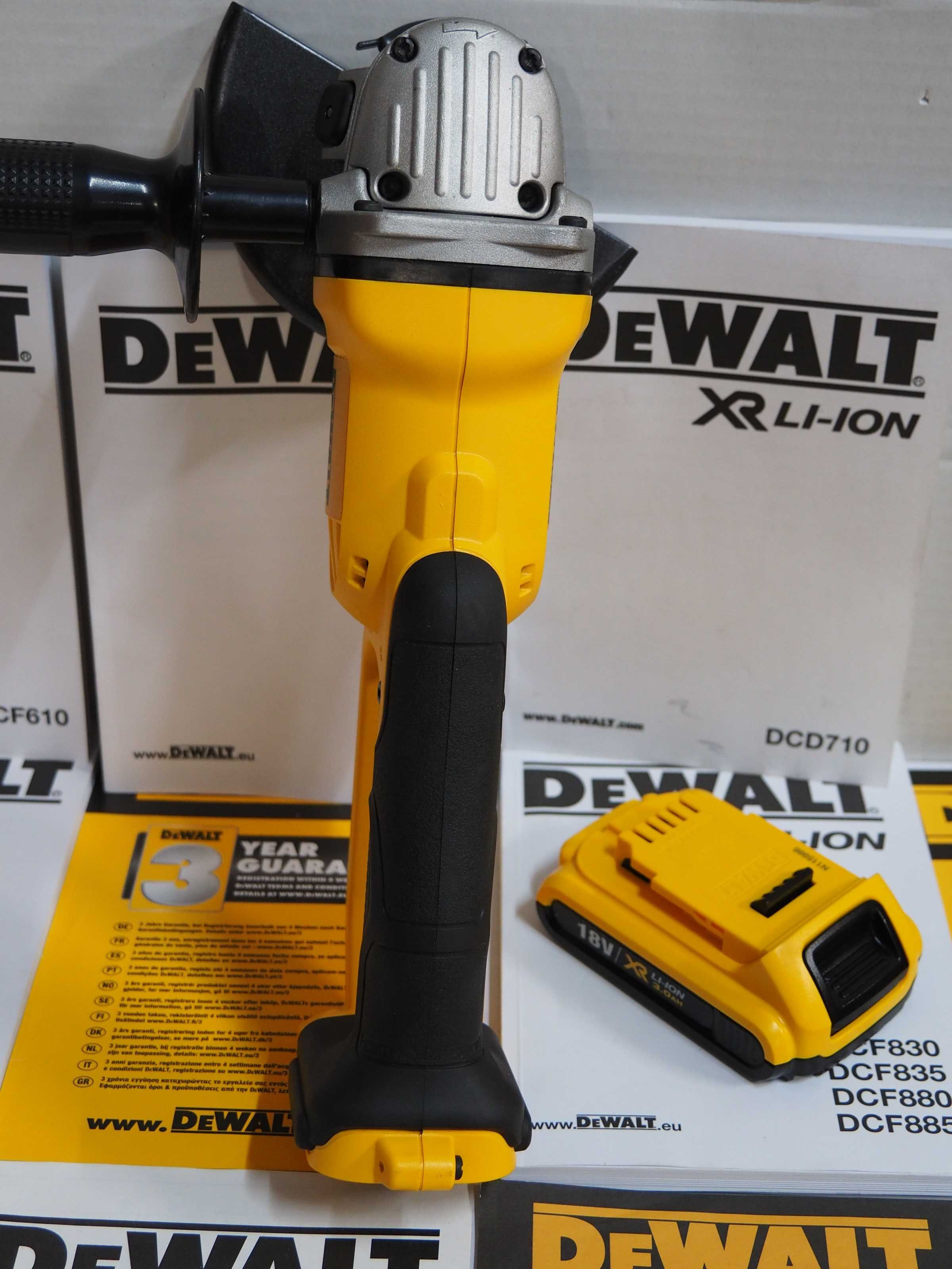 Zestaw DEWALT DCG 412 szlifierka kątowa+ bateria 18v 3ah aku