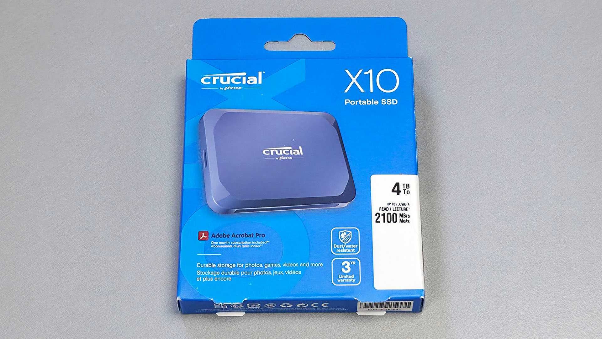 Crucial X10 4TB USB3.2 SSD