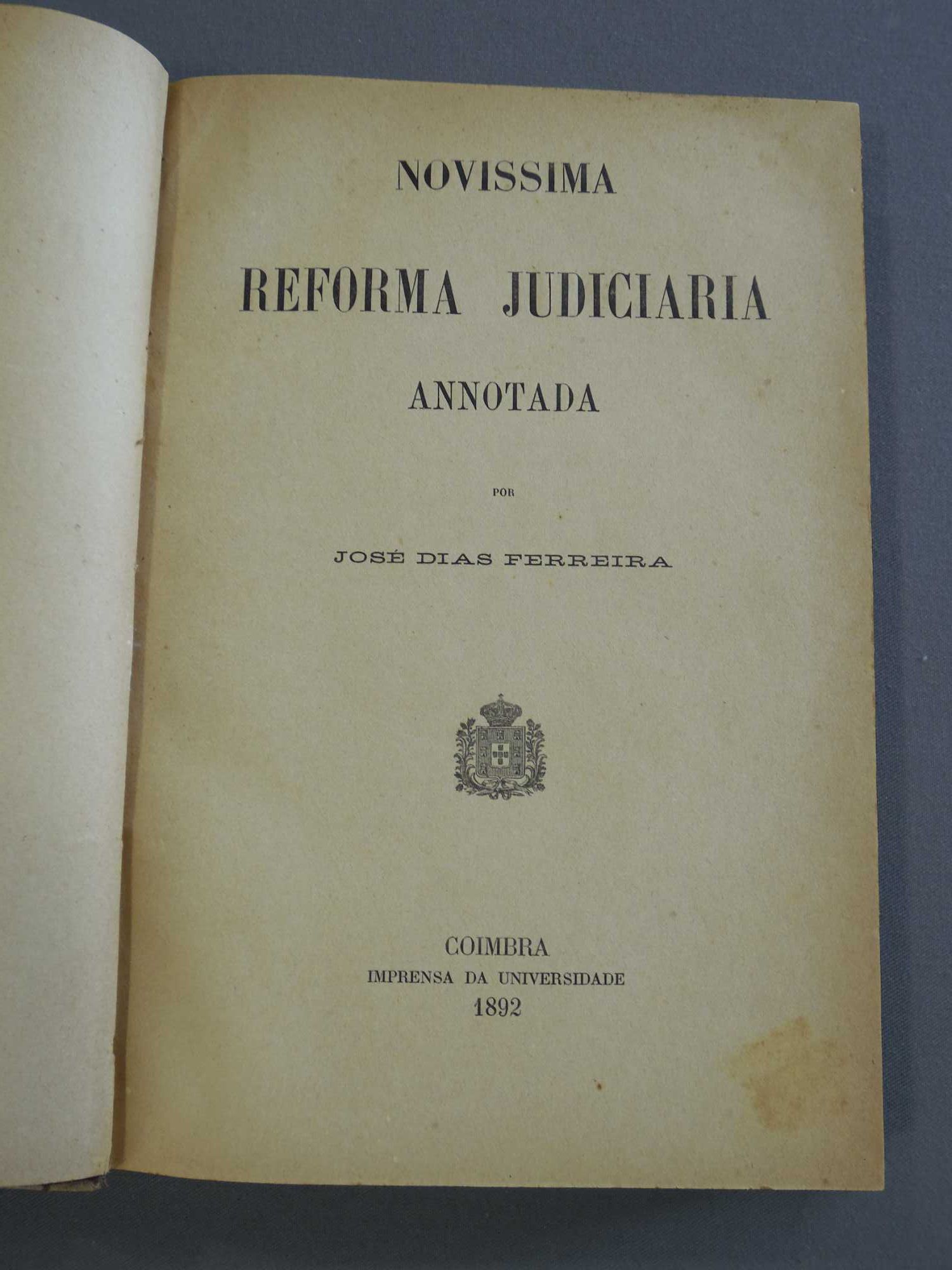 Livro Novissima Reforma Judiciaria Annotada, 1892