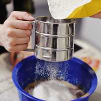 Przesiewac do mąki cukru pudu, kuchenny, sitko, stalowe, stalowy