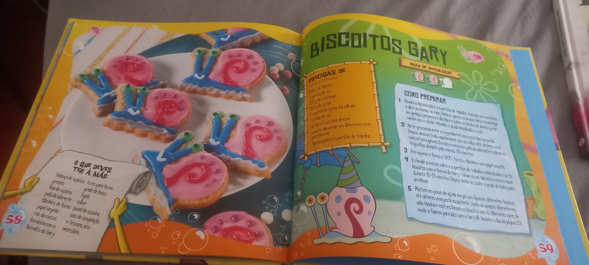 Livro receitas Sponge Bob