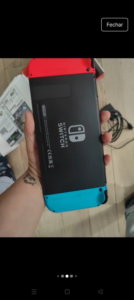 Nintendo switch com 2 FIFA e sonic