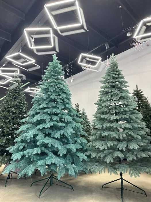 Краща ціна! Ялинка штучна лита  Віденська, Преміум, блакитна, зелена