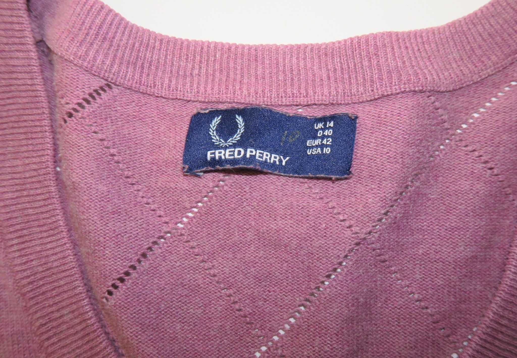Fred Perry sweter damski w romby L