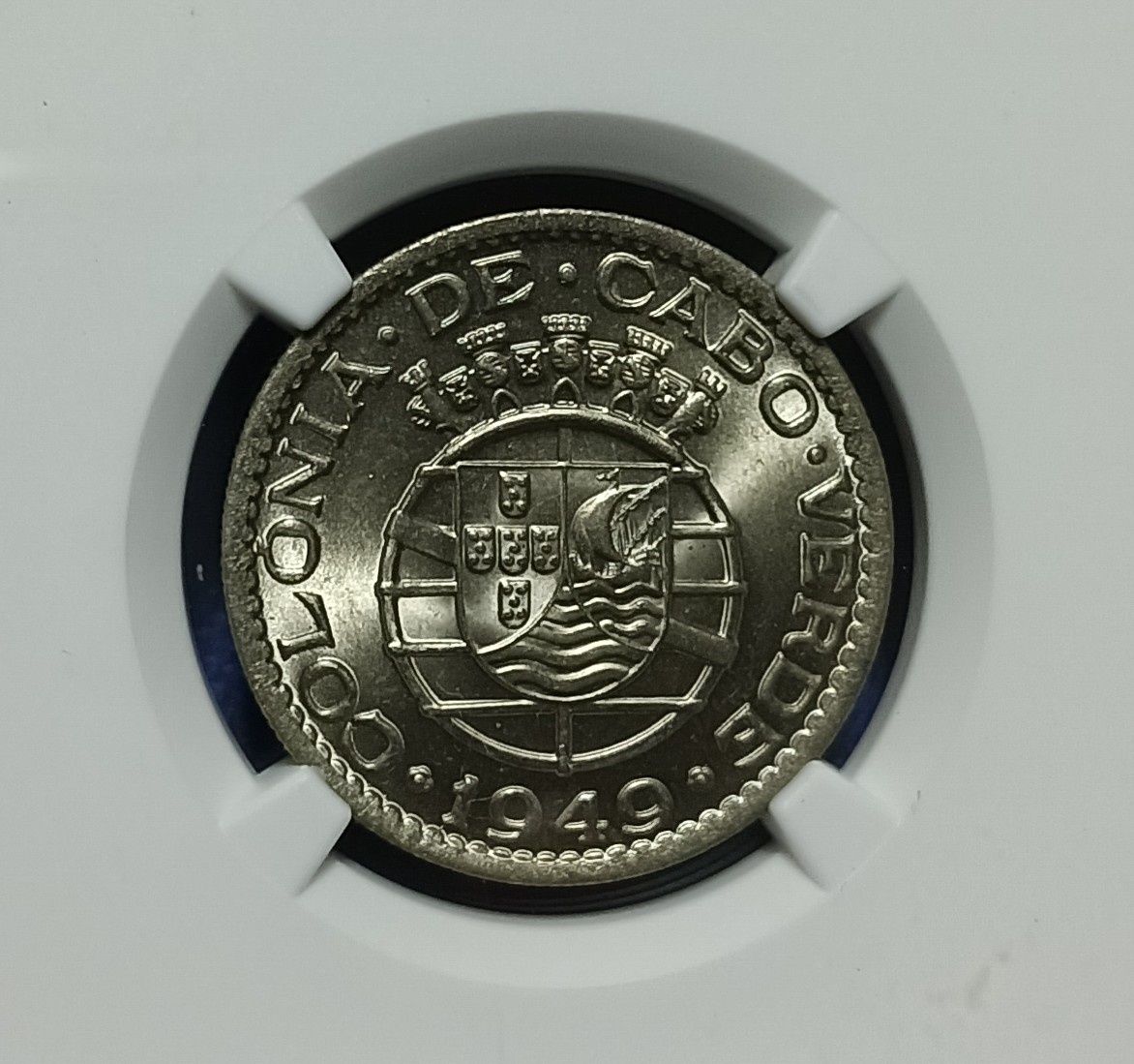 Cabo verde 1$00 1949 MS65