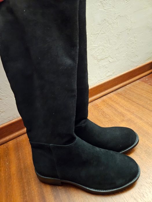 Нові сапоги замшеві 41