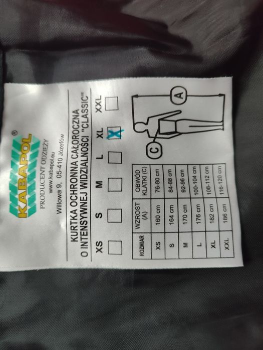 Kurtka ochronna Kabapol Classic XL, Ratownik medyczny