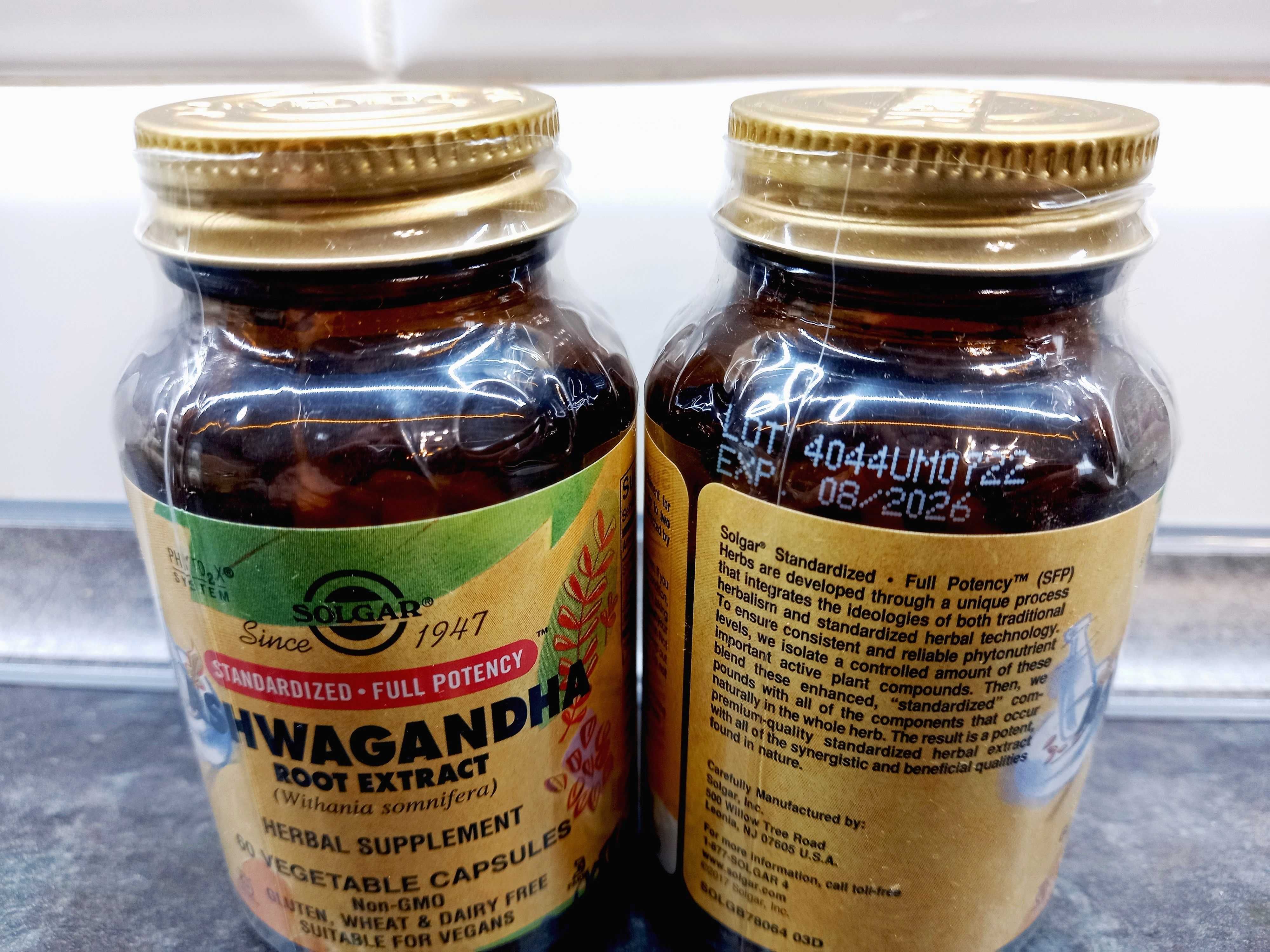 Solgar, Ashwagandha Root Extract (60 капс.), ашваганда