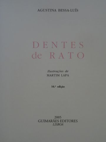 Dentes de Rato de Agustina Bessa-Luís