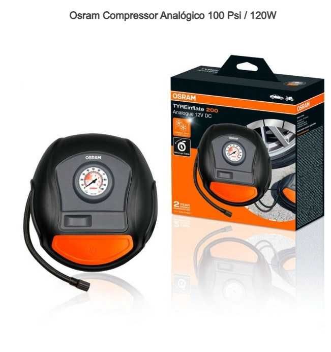 Compressor de Ar Analógico OSRAM TYREinflate 200