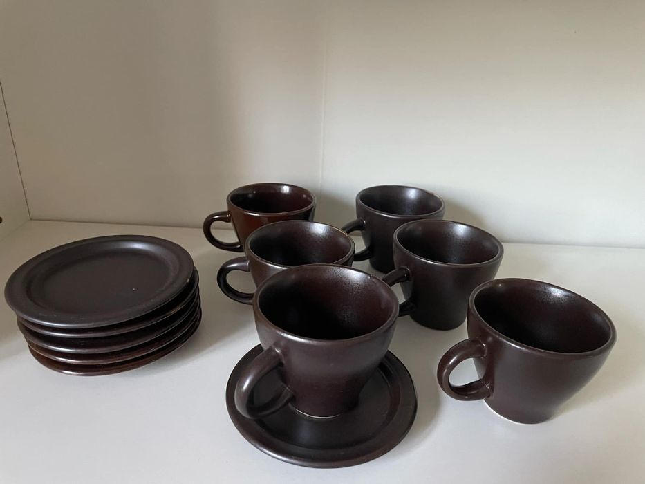 Komplet 6 filiżanek do espresso vintage - stan dobry