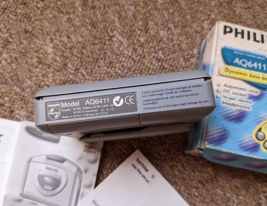 Walkman PHILIPS AQ6411 - przenośny magnetofon odtwarzacz kaset retro