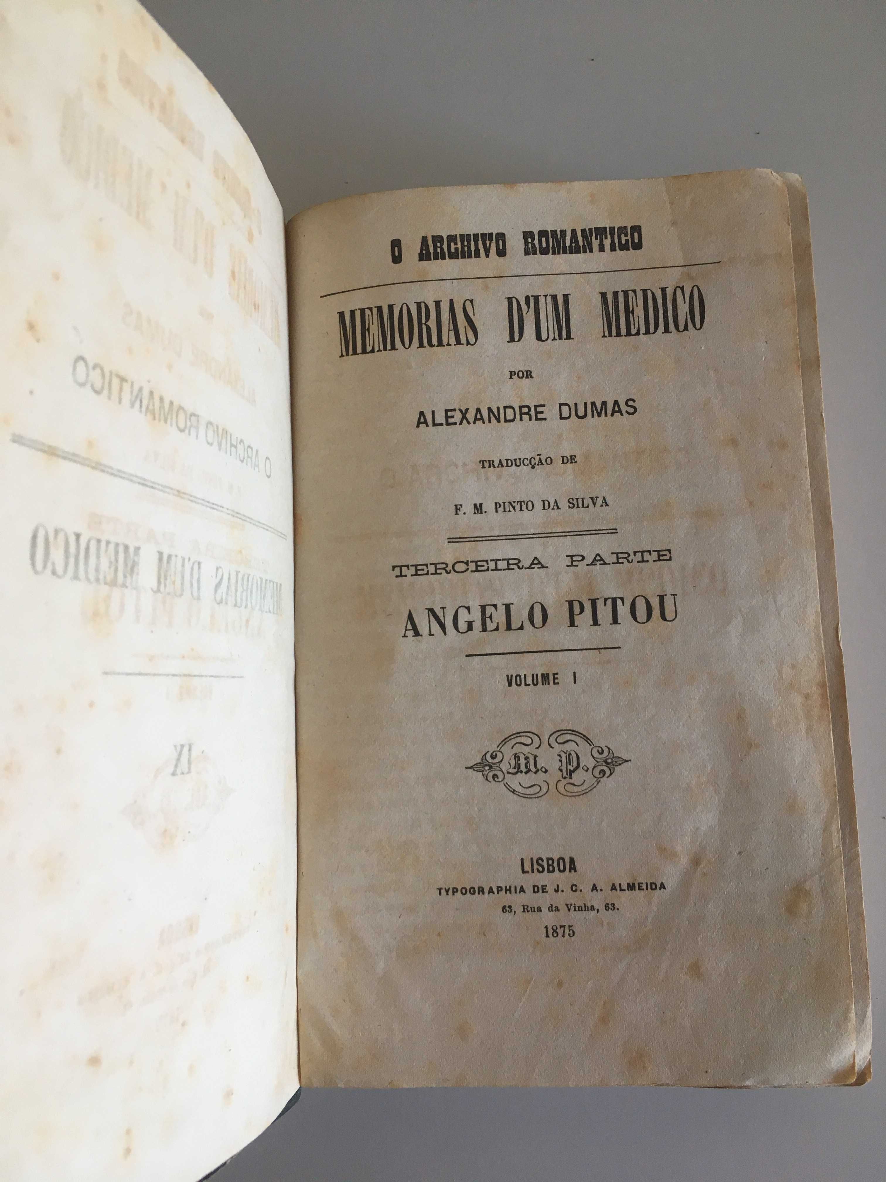 Livros - Coleção "Archivo romantico - Memórias d'um médico"