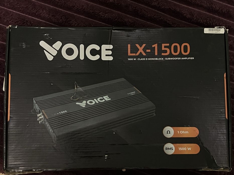 Автомобільний 1-канальний підсилювач Voice LX-1500