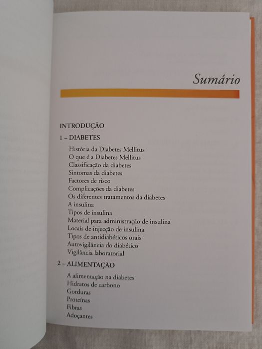 Livro "Conselhos para Diabéticos"
