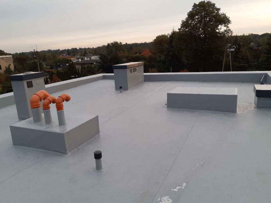 dach płaski  membrana PVC papa stropodach  hydroizolacja taras balkon