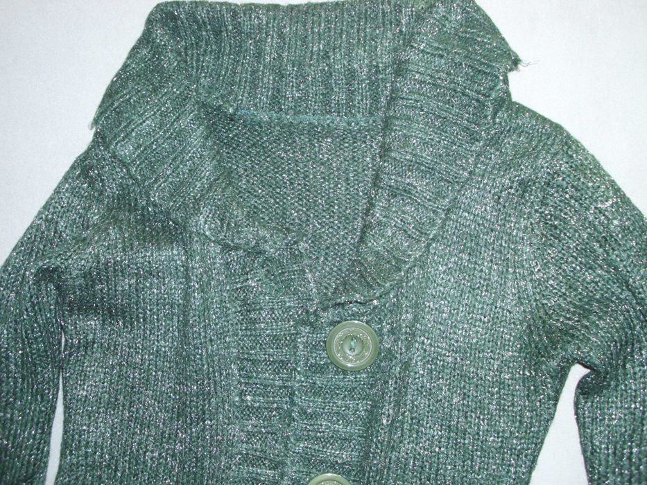 Sweter modny zieleń butelkowa miękki M/L stan bdb wyprzedaż