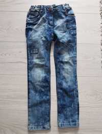 Jeansy dziewczęce 122 spodnie jeansowe