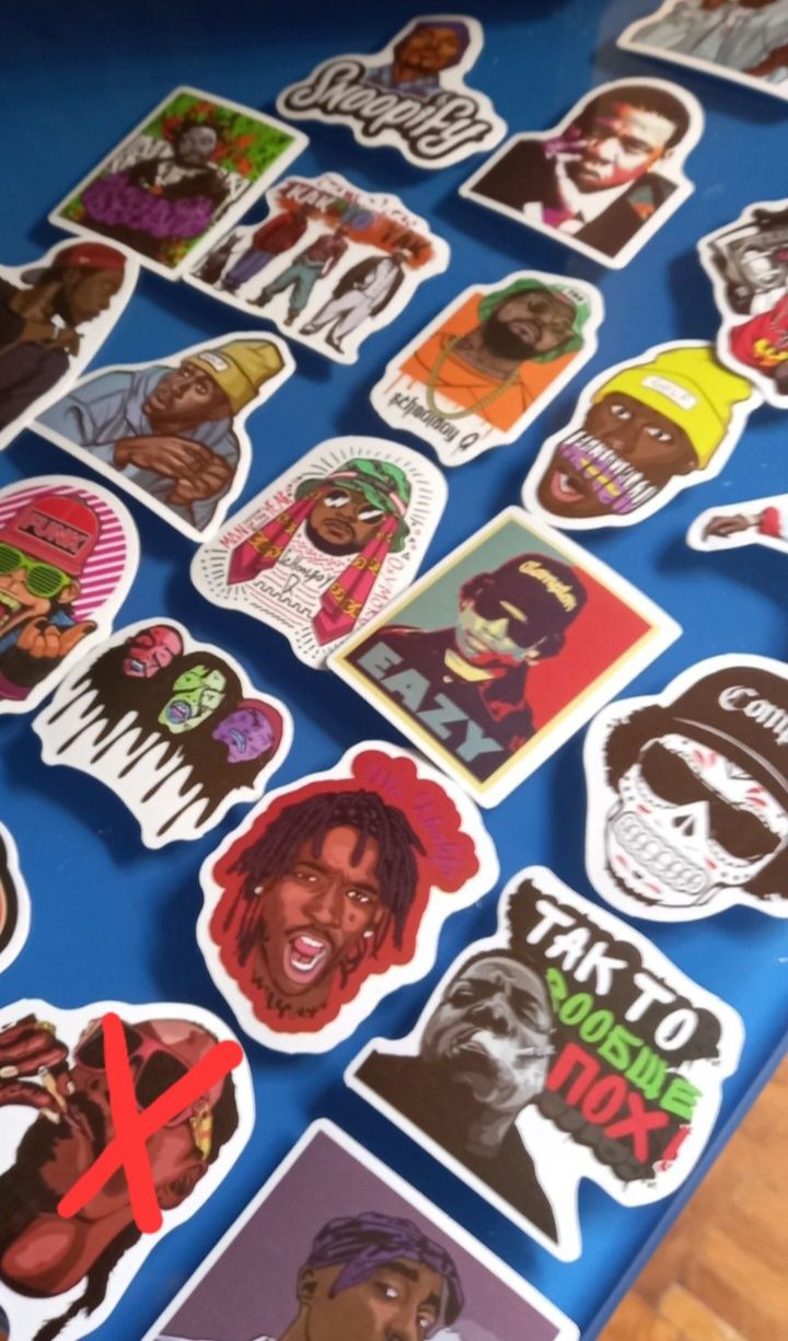 hip hop -autocolantes, stickers