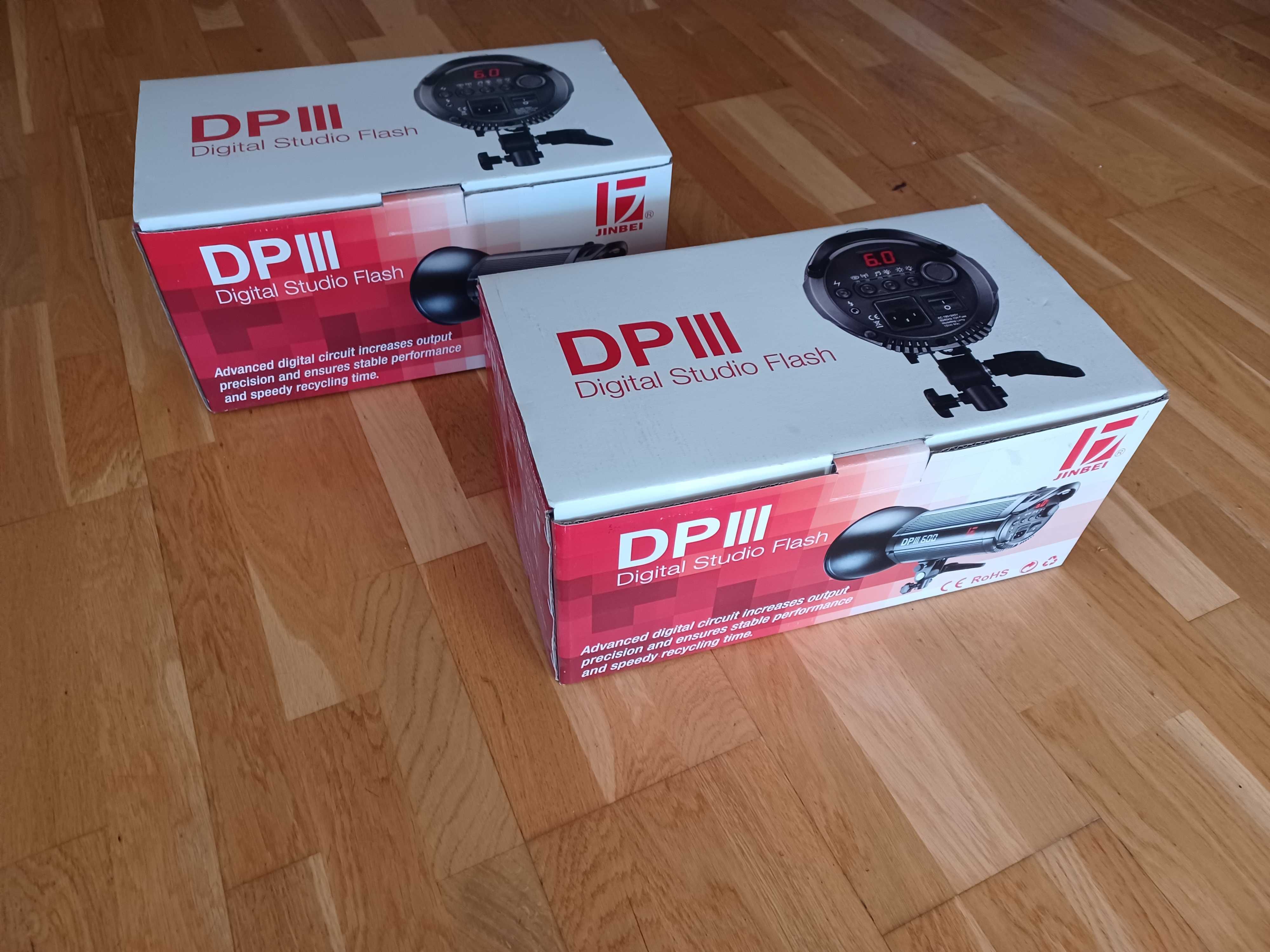 Studyjna lampa blyskowa JINBEI DP III  500 - 2 szt. wraz ze statywami