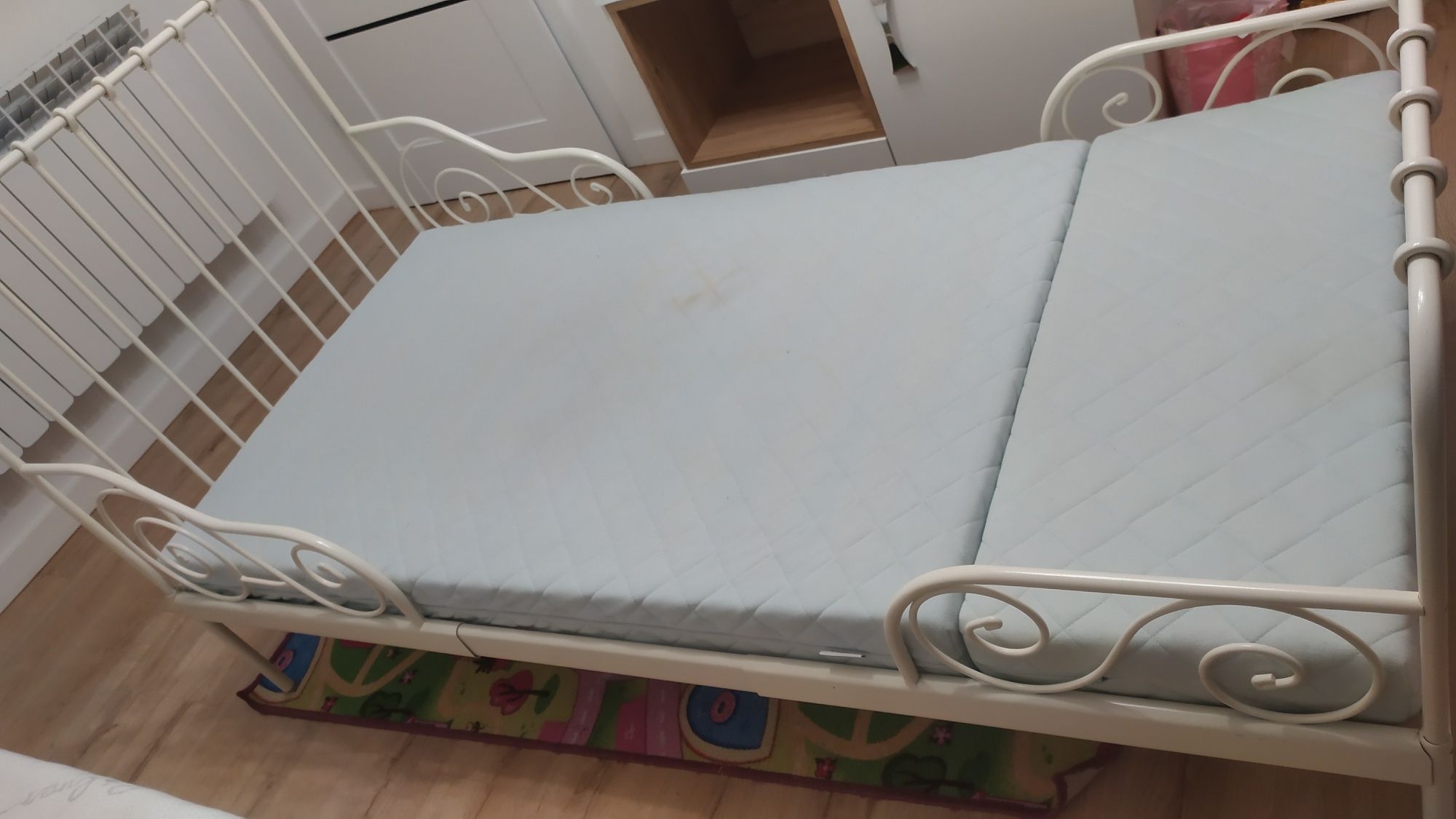 Łóżko metalowe dziecięce rosnące wraz z dzieckiem IKEA