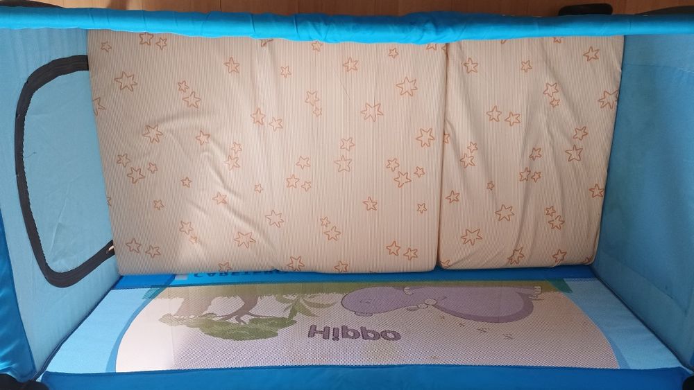 Łóżeczko turystyczne Caratero Medio niebieskie