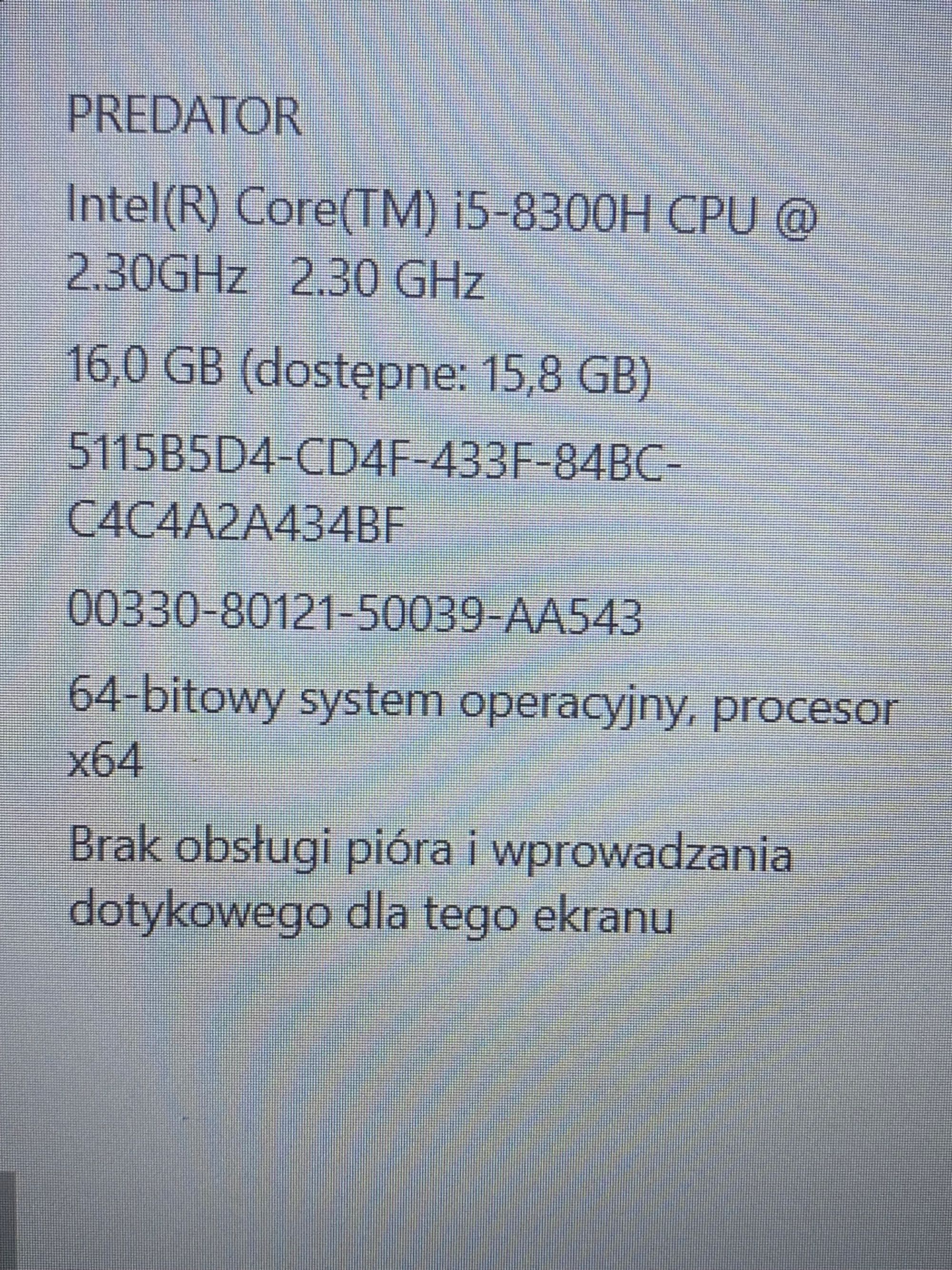 Laptop Acer Predator Helios 300