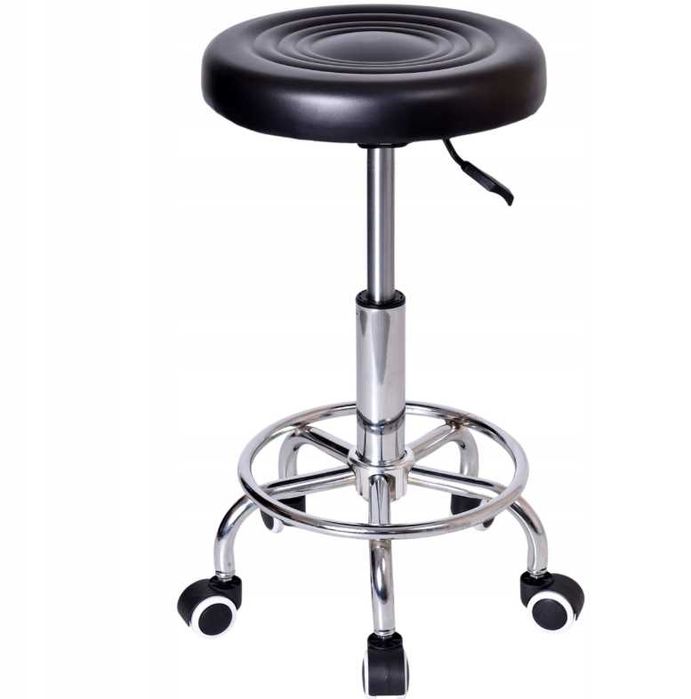 NOWY Hoker Krzesło Czarny Do Kuchni Barowy Taboret Fryzjerski Obrotowy
