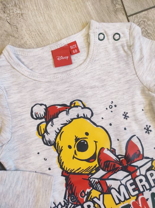 NOWE body świąteczne z długim rękawem Boże Narodzenie / Kubuś Puchatek