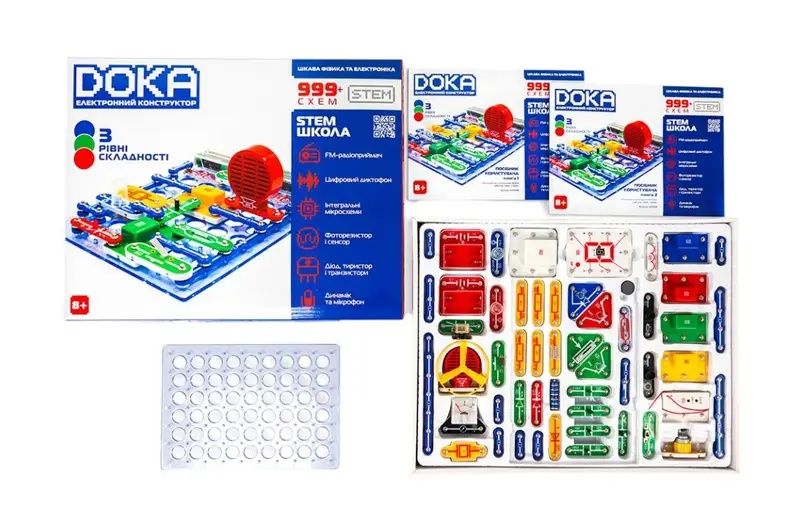 Конструктор  електронний Doka Знаток дитячий Школа 15-999 схем