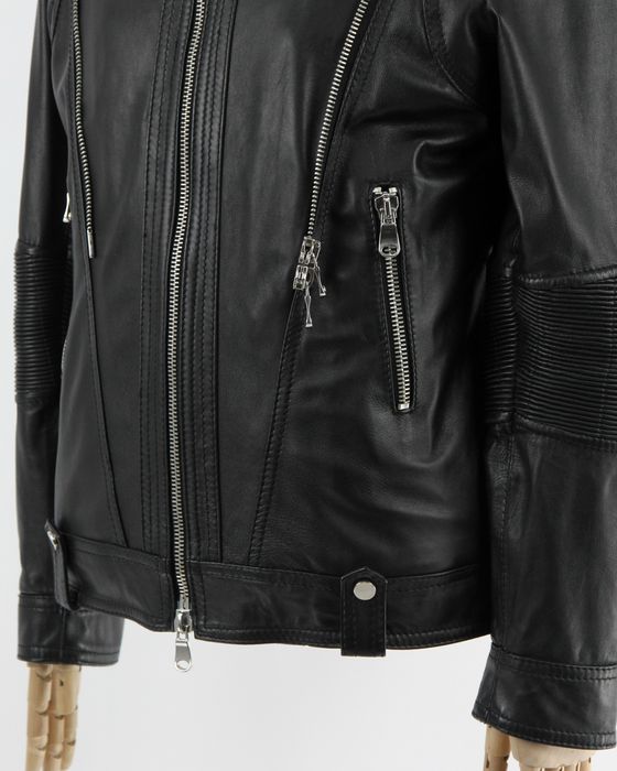 IANNALFO & SGARIGLIA чоловіча чорна шкіряна куртка. Оригінал. (50)