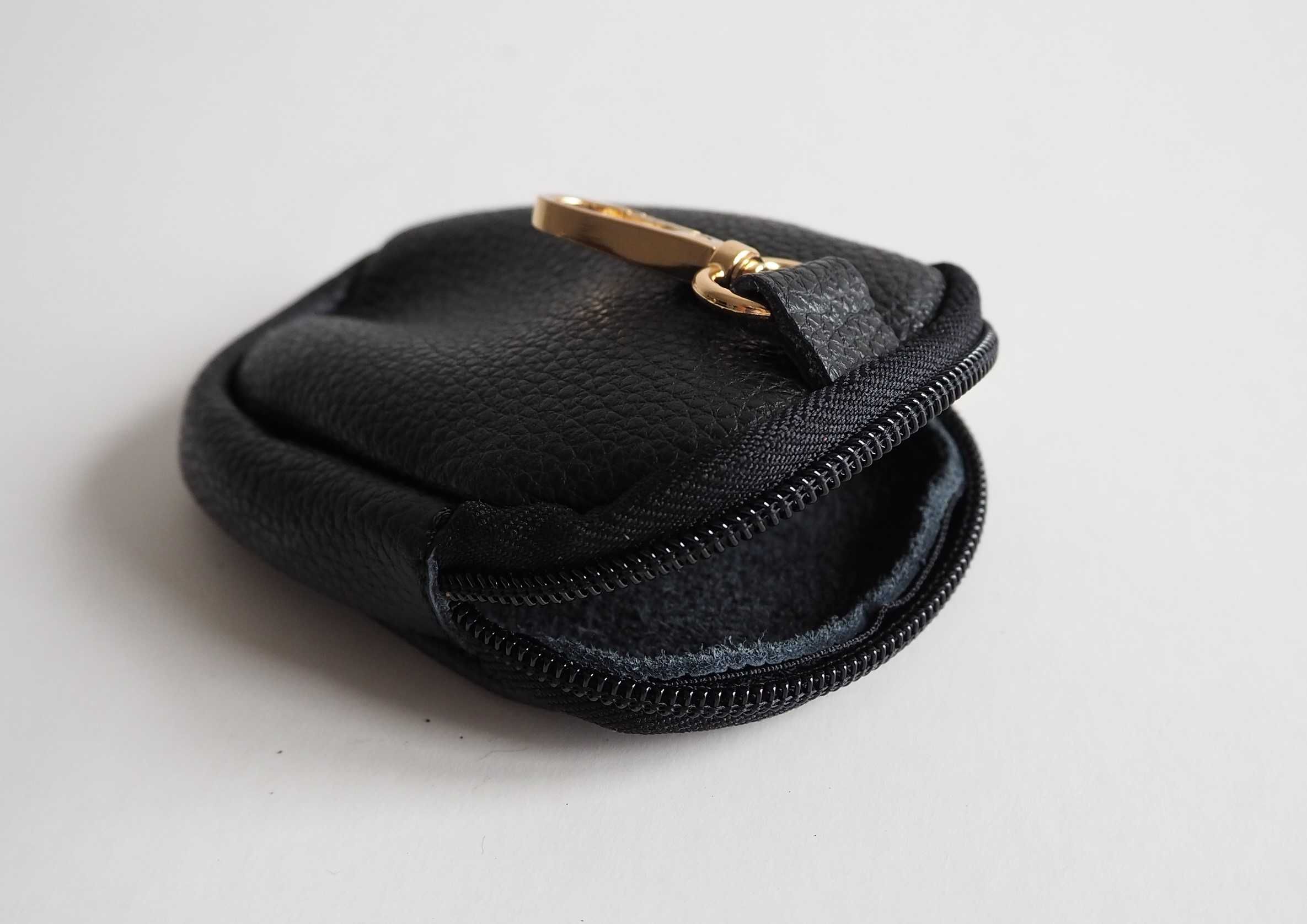 Bolsa de couro genuíno preta para mulher fabricada na Itália
