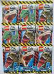 LEGO JURASSIC WORLD 2 karty X 100 /SASZETEK 20+ karta Złota