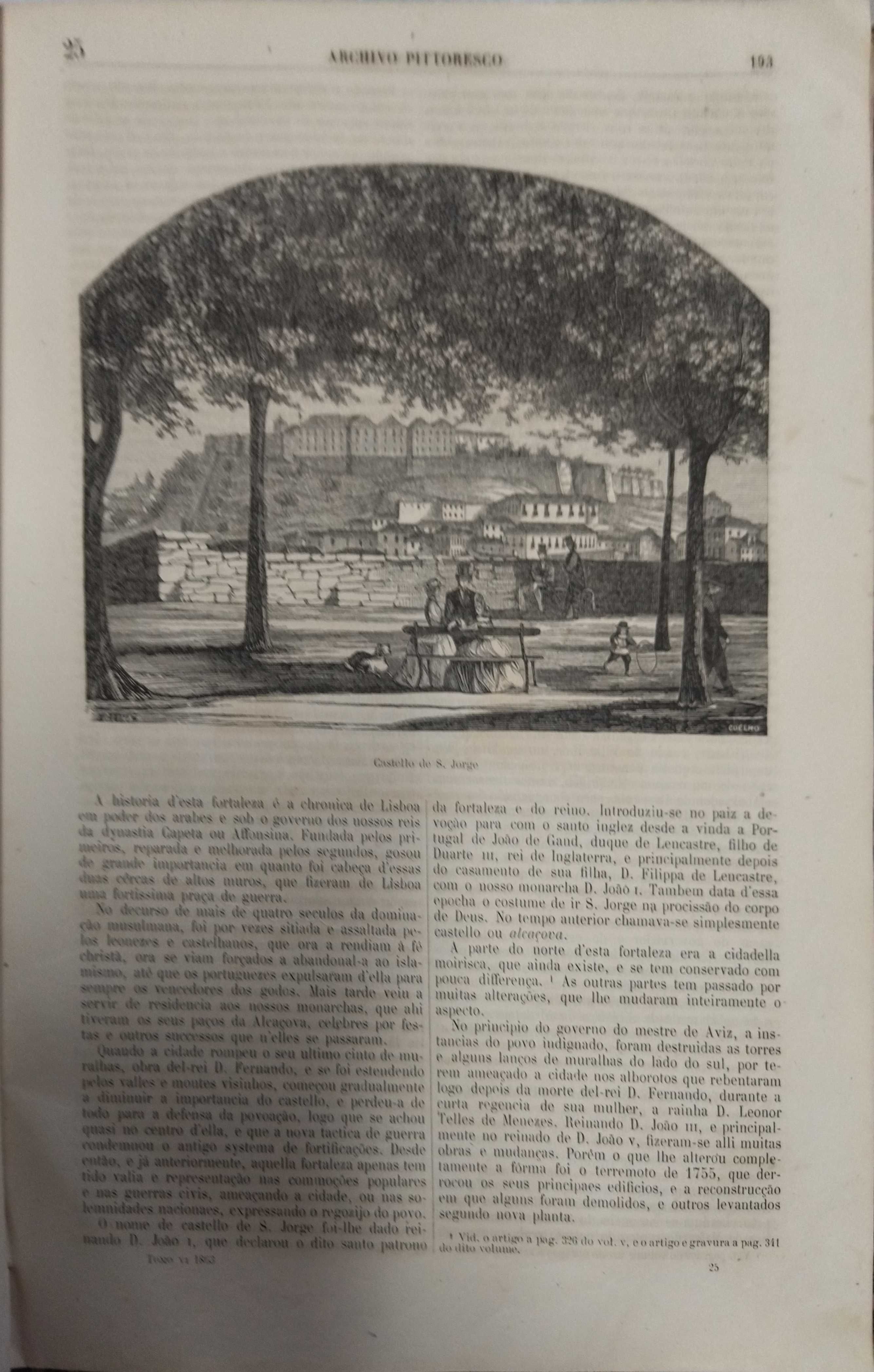 Livro antigo Archivo Pittoresco, Semanário Ilustrado Volume VI, 1863