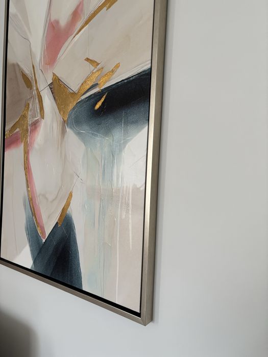 Obraz abstrakcja złoto abstraction farba Home&You duży 120x80 malowany