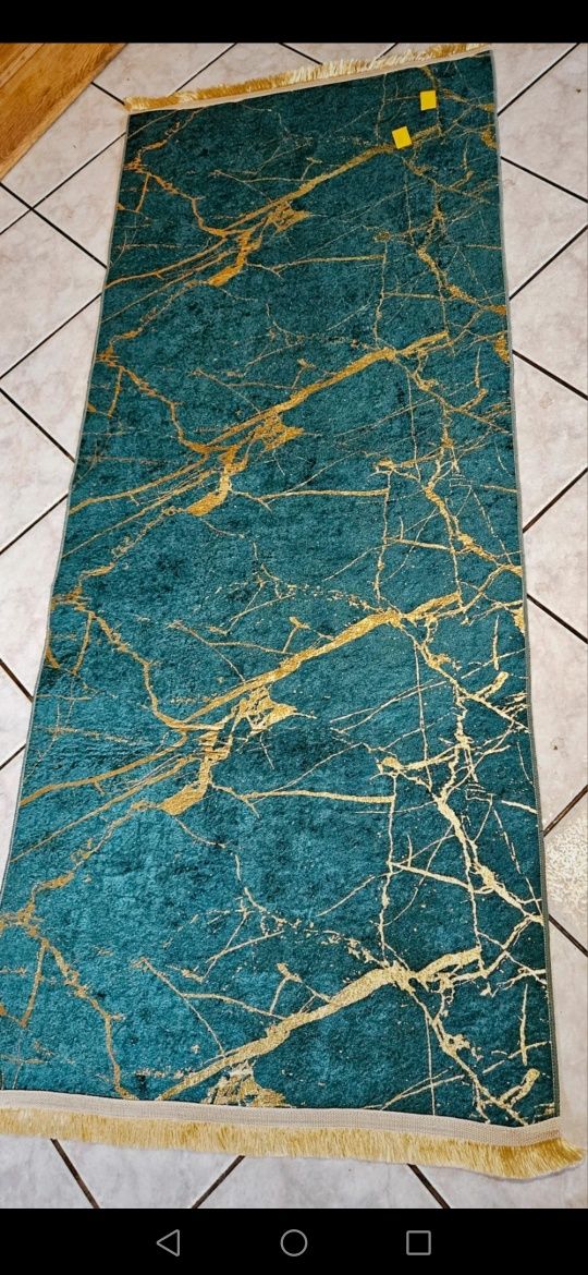 Designerski elegancki dywan 200x80 marmur do salonu