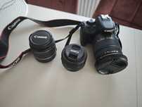 Aparat Canon EOS 100D + 3 obiektywy