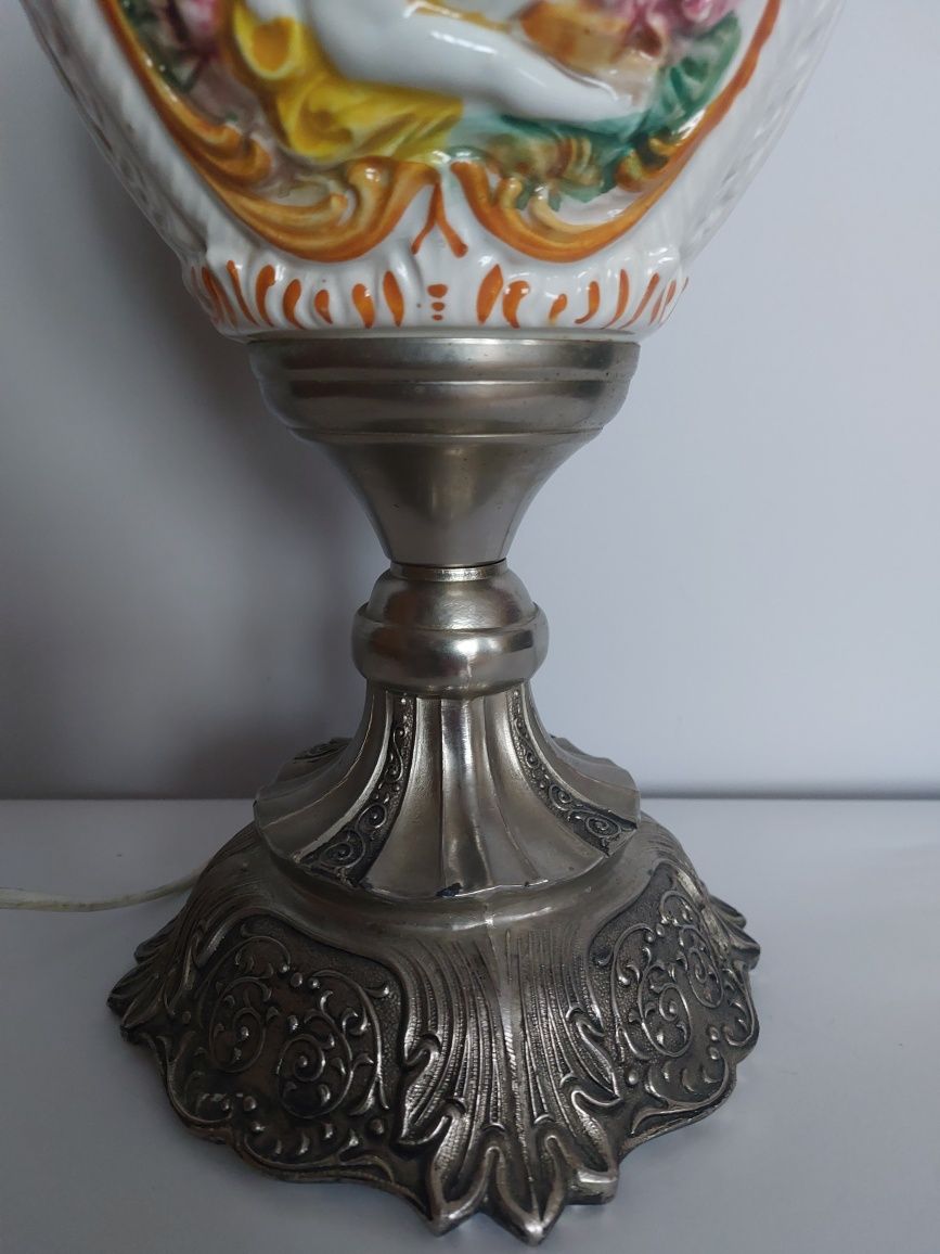 Lampa secesyjna porcelana