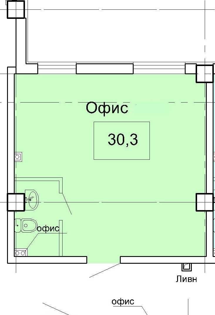 Продам коммерческое помещение30 м2  в сданном ЖК возможно в рассрочку