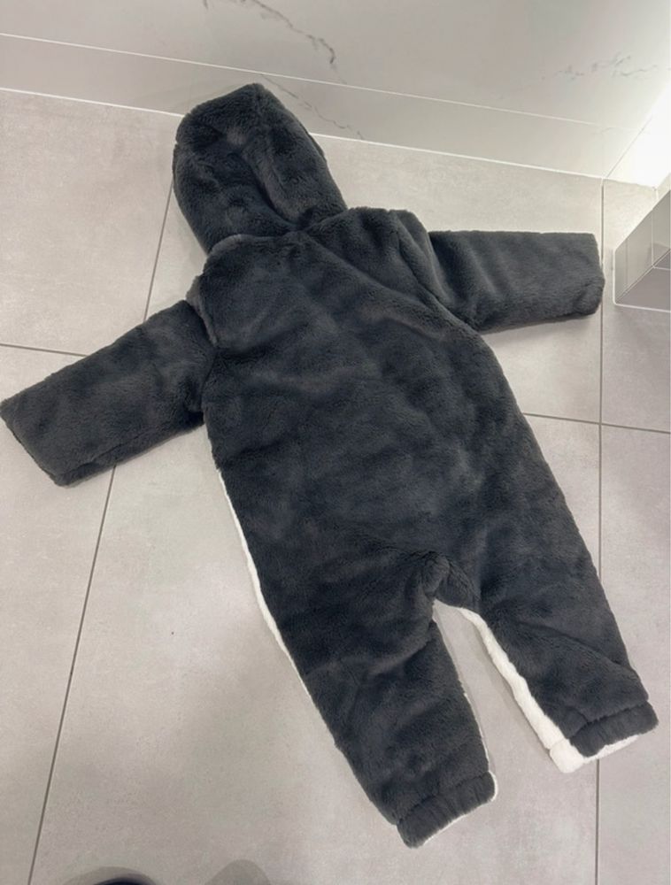 Kombinezon pajacyk na zimę dla dziecka pingwinek onesie 80-86cm