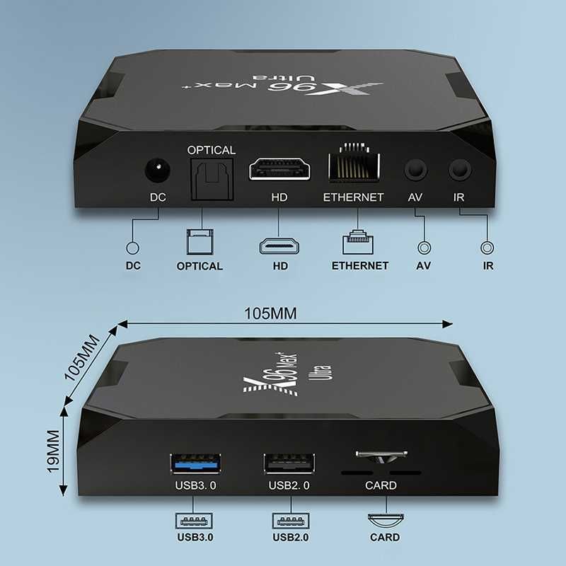 Смарт ТВ Приставка X96 Max Plus Ultra Max+ 4/32 Гб Smart TV Box