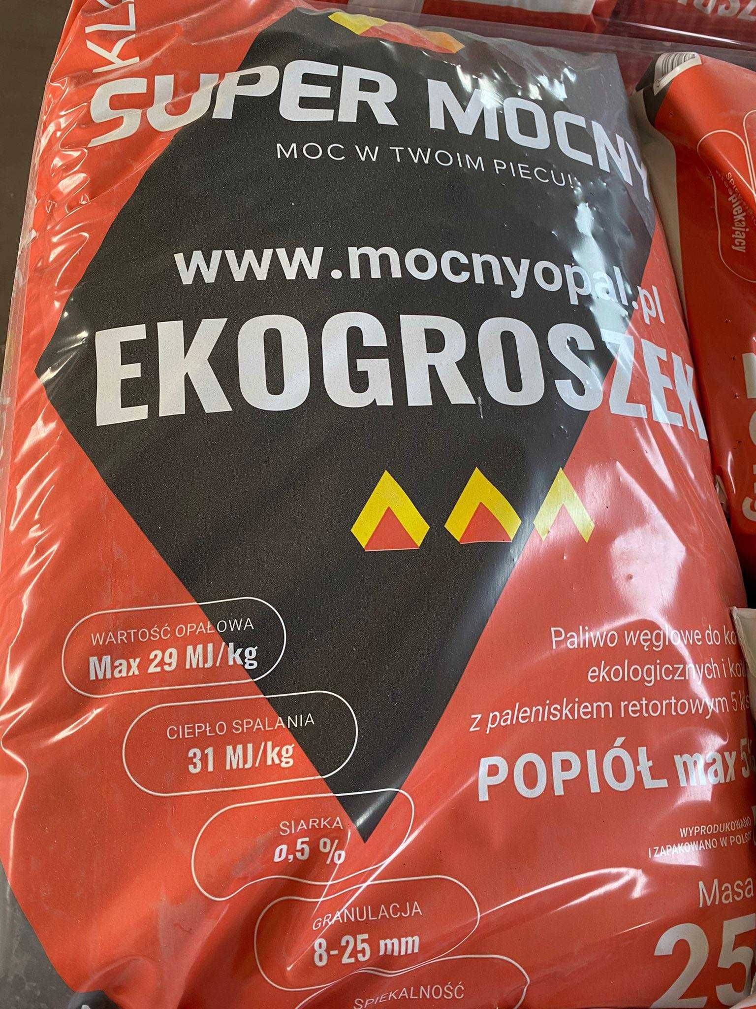 Ekogroszek Groszek Plus Super Mocny workowany 25kg Dostawa