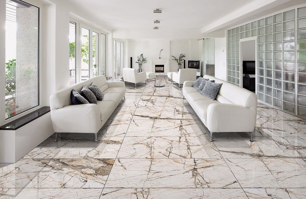 Grisal white Płytki gresowe retryfikowane 60x120 marmur