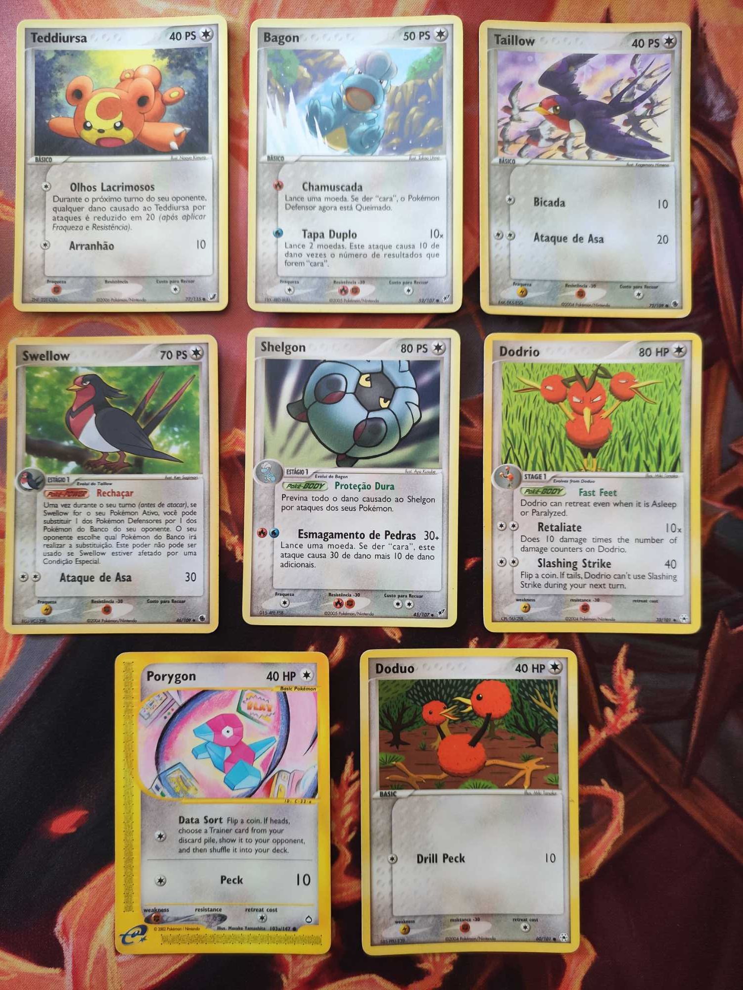 13 Pokémons incolores comuns e 4 incomuns Cartas Pokemon